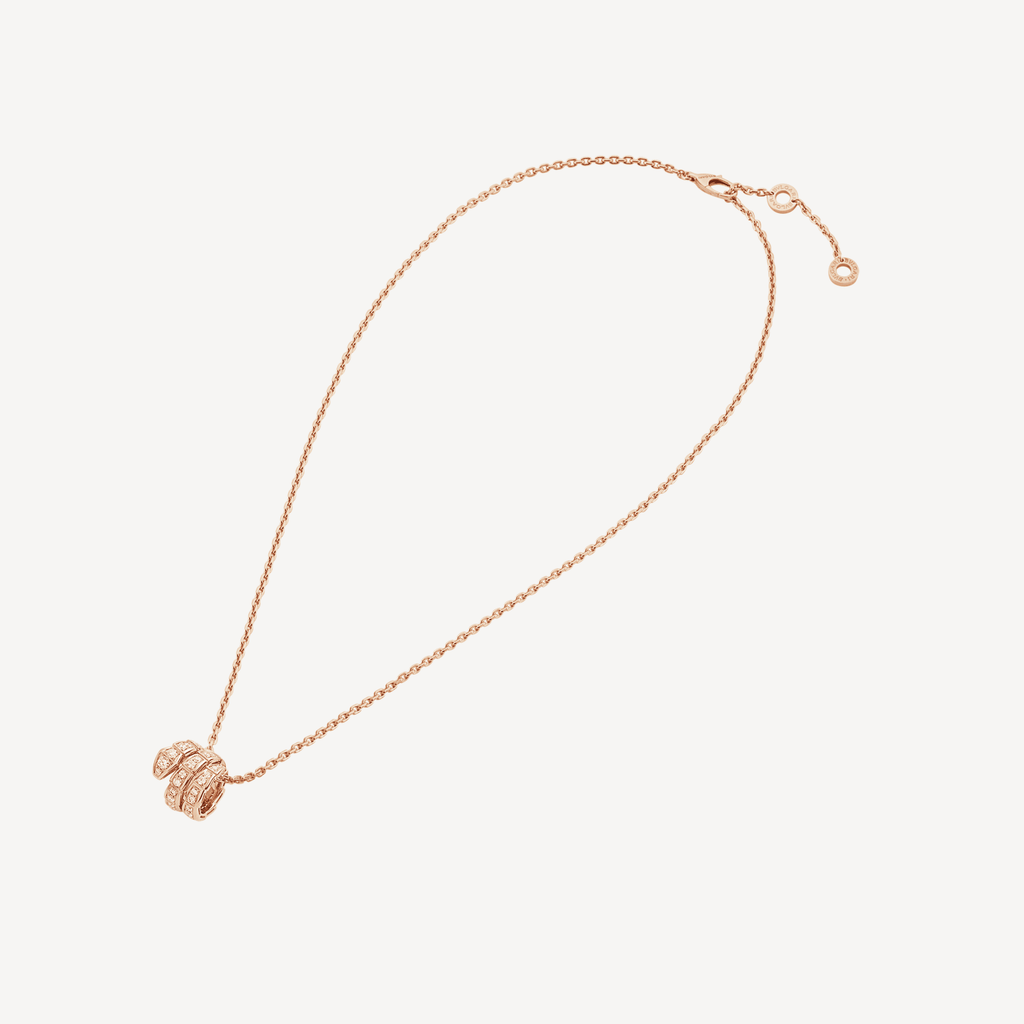 18K BVLGARI Serpenti Viper Pave Diamonds Necklace