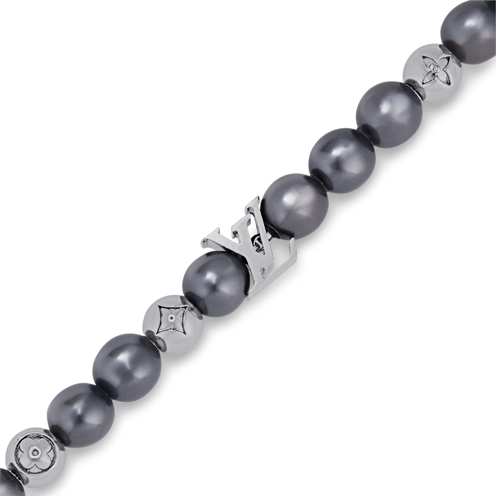 18K Louis Vuitton Monogram Pearls Bracelet