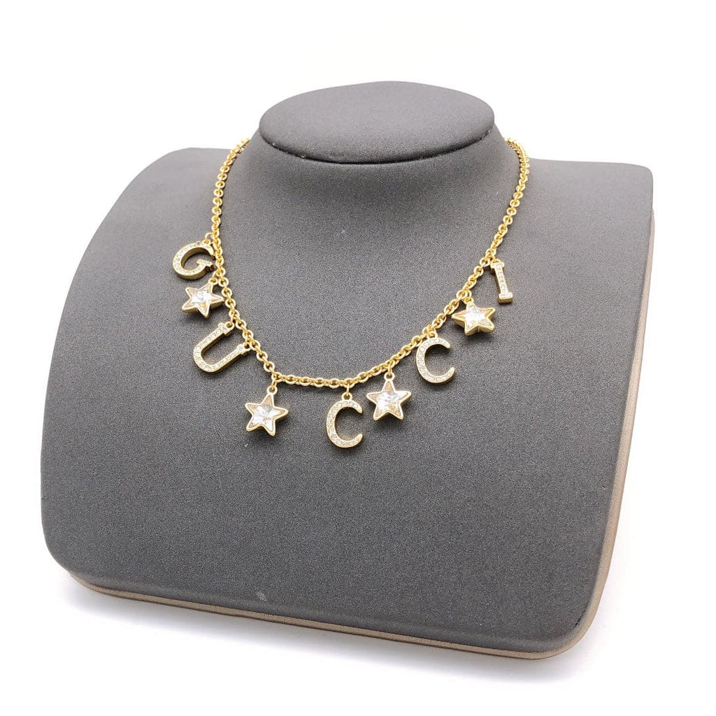 18K Double Gucci Script Necklace