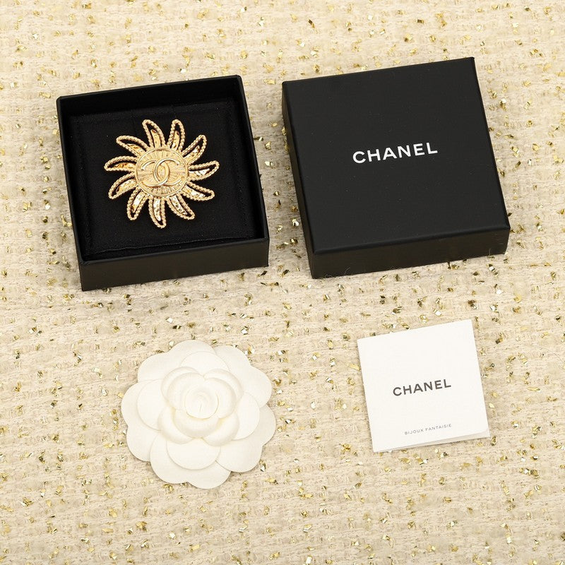 18K  Chanel Sunflower Brooch