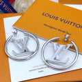 18K Louis Vuitton Louise Hoop Pearls Earrings