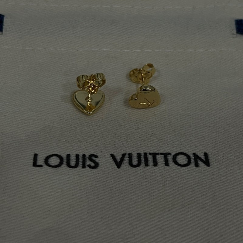 18K Louis Vuitton Heart Earrings