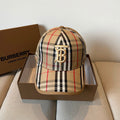 Vintage Check Embroidered Monogram Baseball Cap